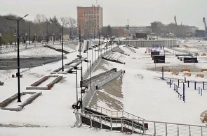 Reconstruction of the Amur embankment. Angle 3. Komsomolsk webcams